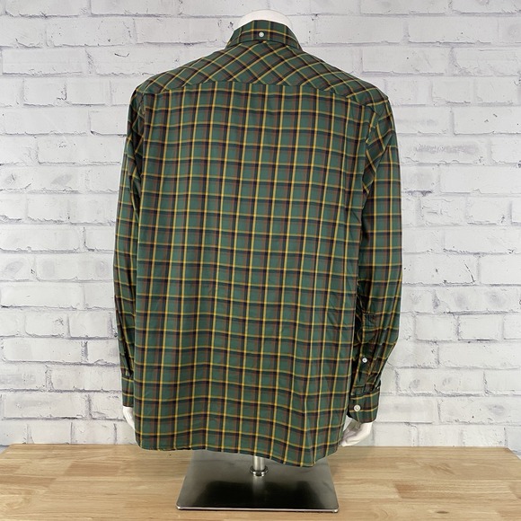 Duluth Shirt Men's Large Long Sleeve Green Plaid Duluth Untucked Nylon Stretch - Picture 5 of 13